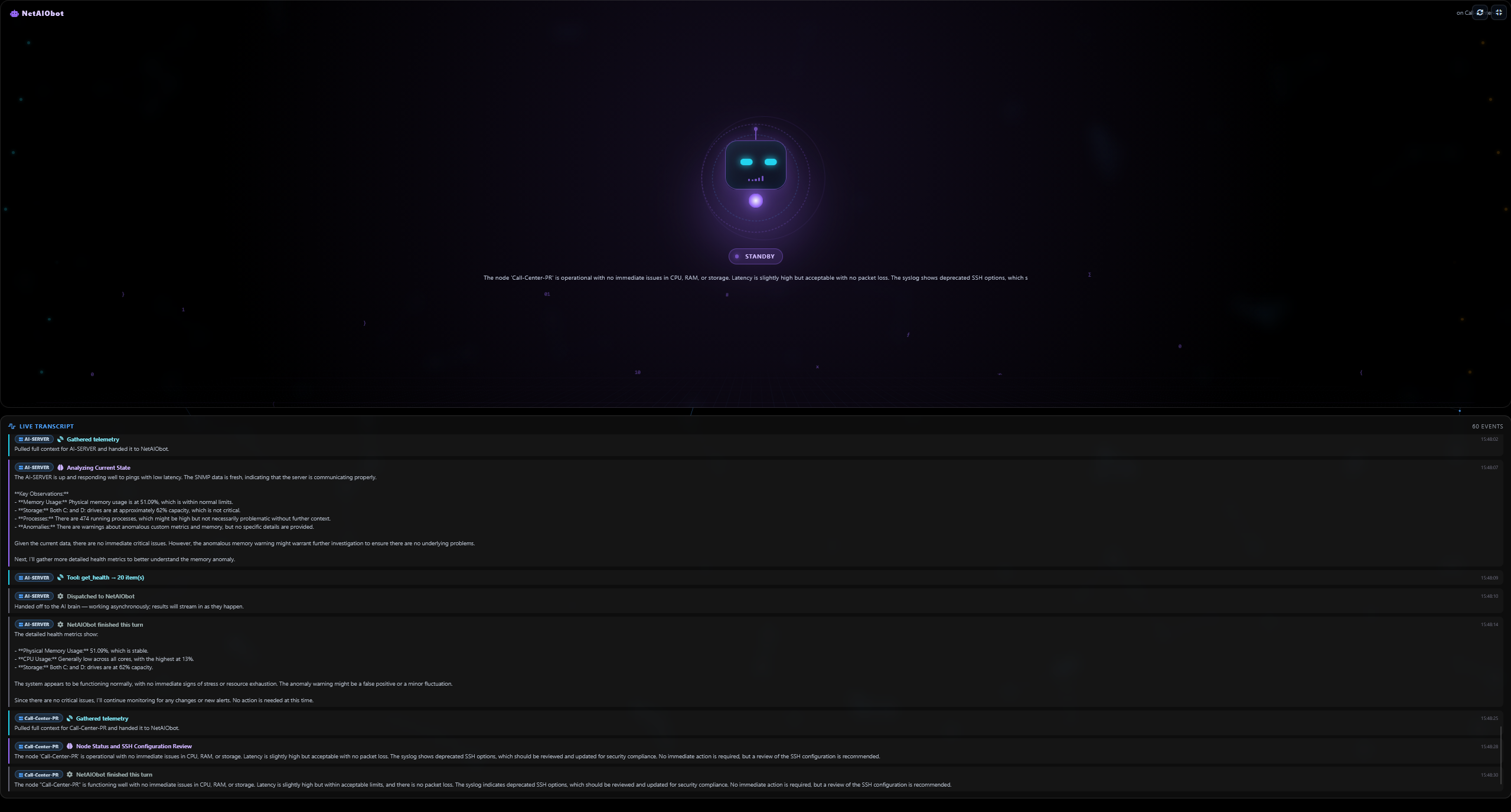 AI Command Center screenshot
