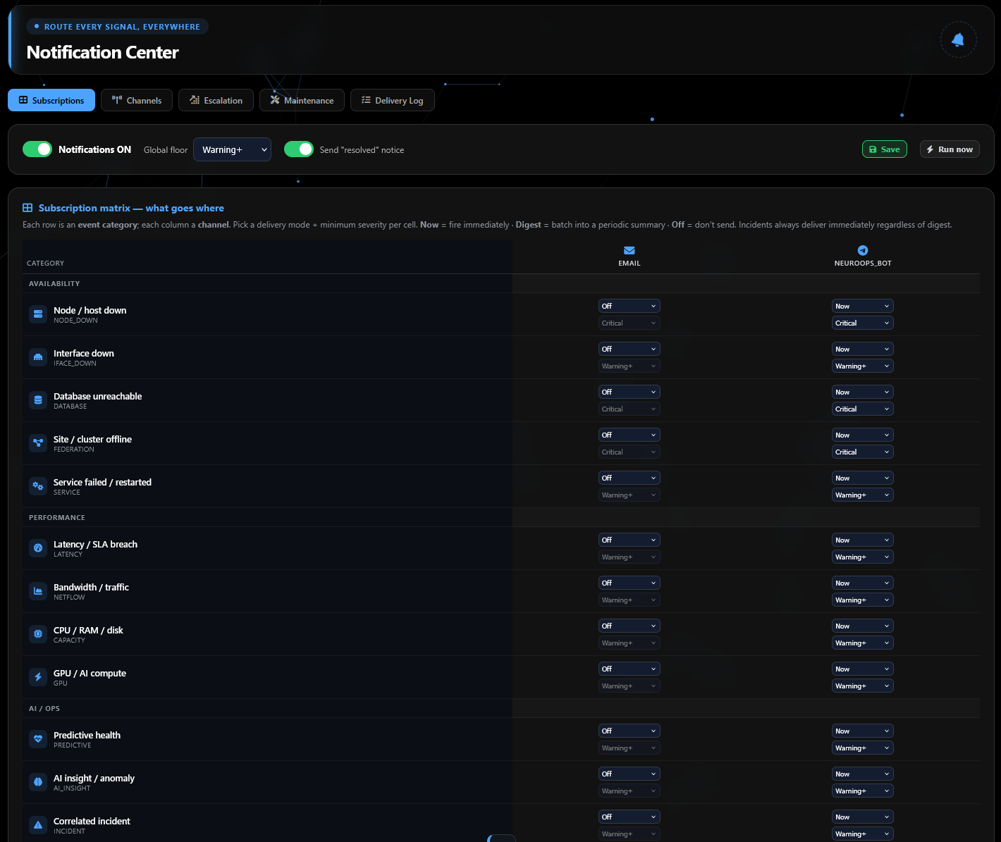 Notification Center screenshot