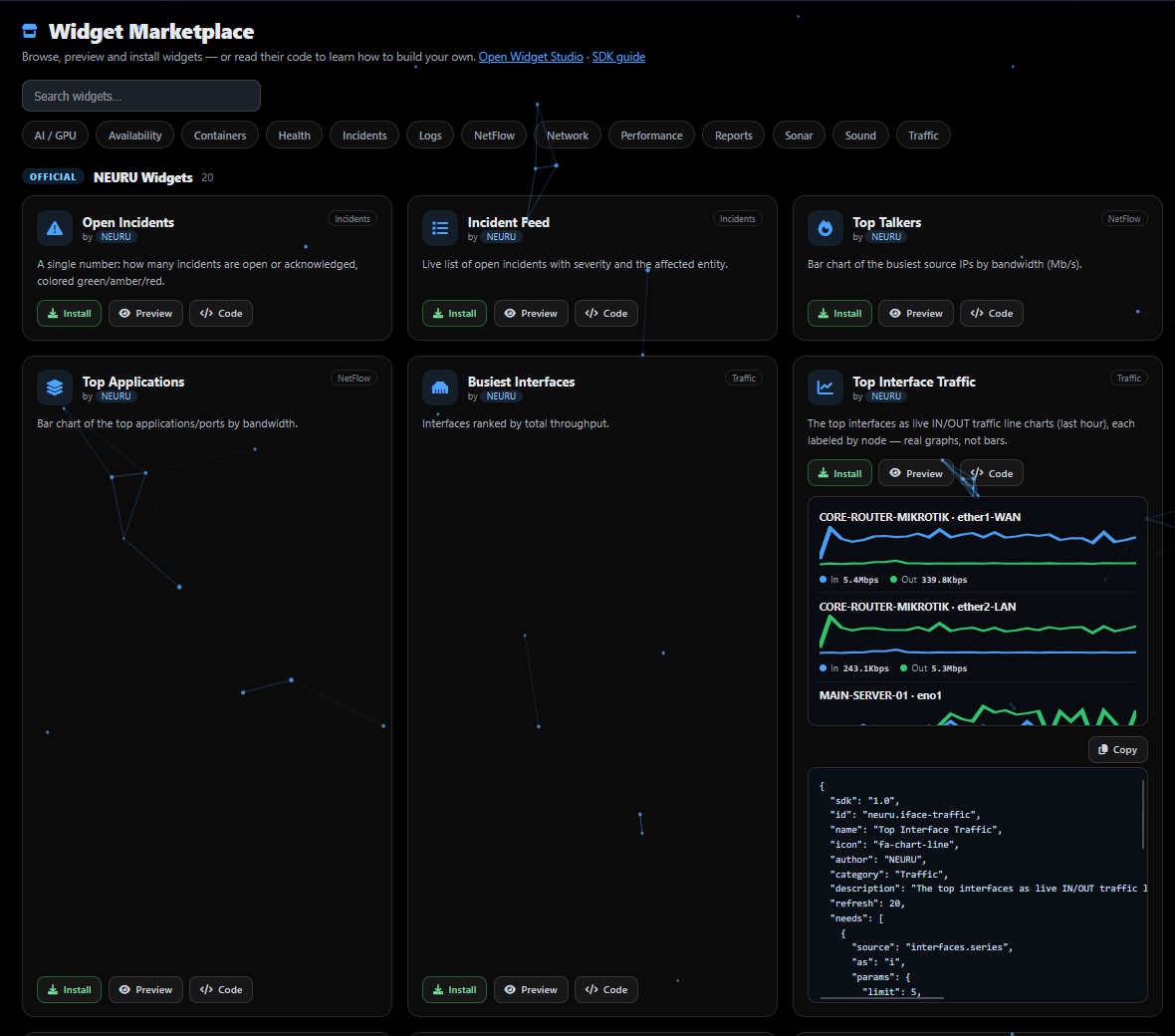 Widget Studio & Marketplace screenshot