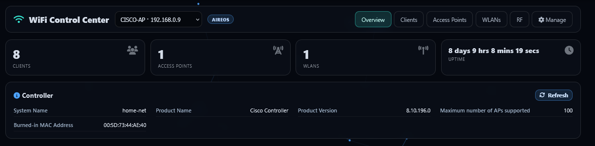 WiFi Control Center screenshot